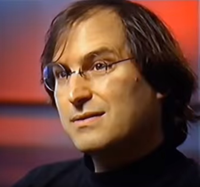 Steve Jobs during his 1995 Lost Interview.