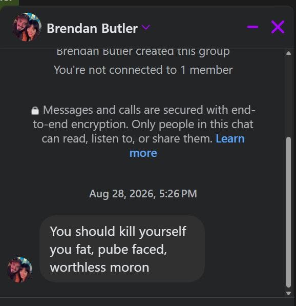 facebook message reaction from stranger